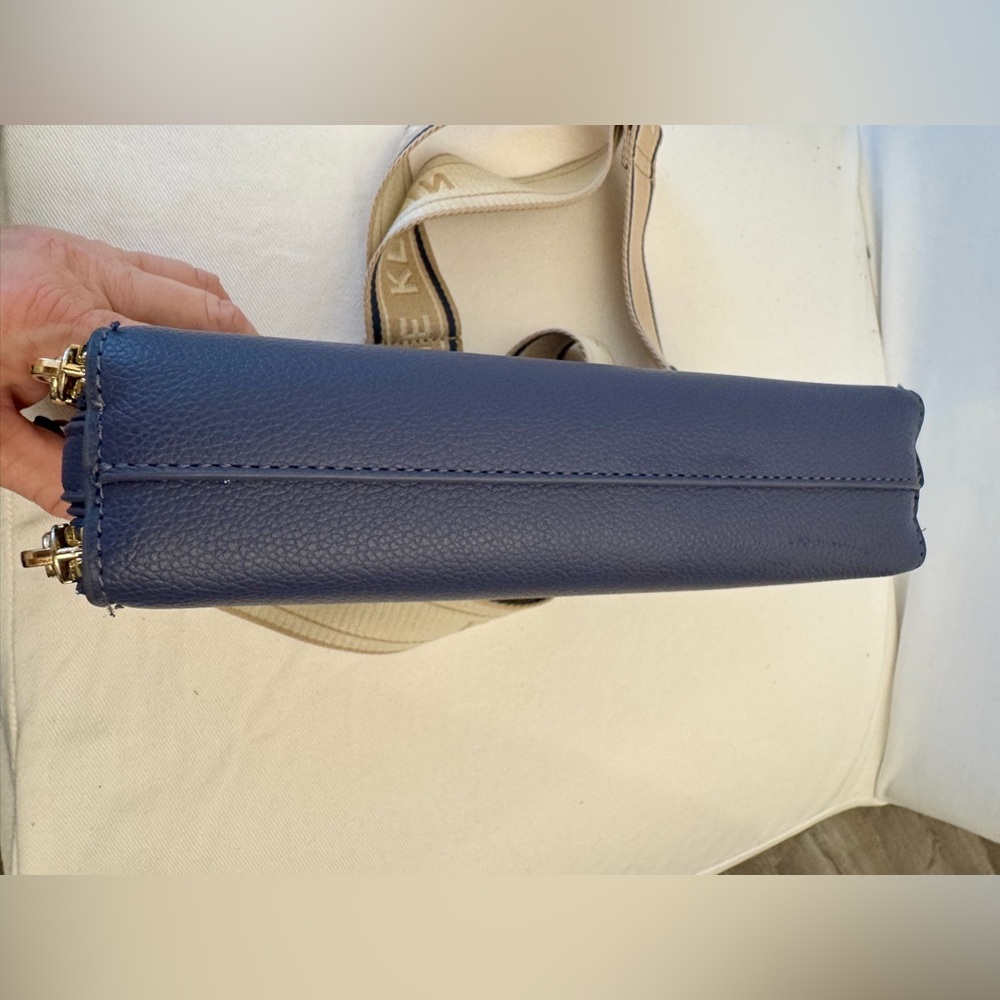 Anne Klein Dark Blue and Beige Crossbody Bag - Picture 9 of 12
